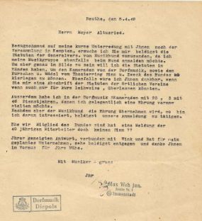 1949: Beitrittsersuchen zum ASM